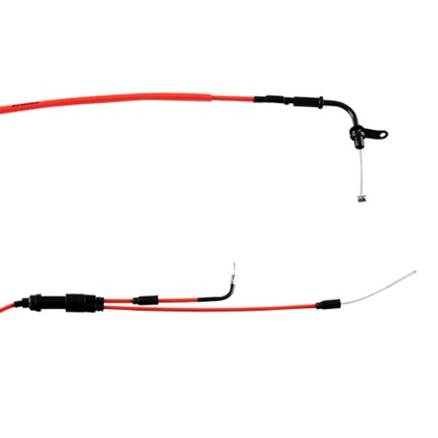 Cable de acelerador Doppler con funda roja Rieju MRT / SMX / MRX / Tango / RS3